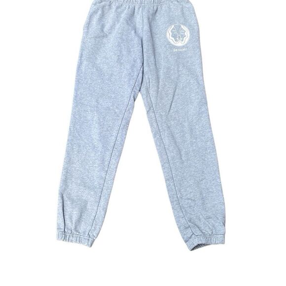 Good American “GEMINI” Gray Boyfriend Sweat Pants Joggers With Gemini Logo 28x30 - Picture 2 of 7
